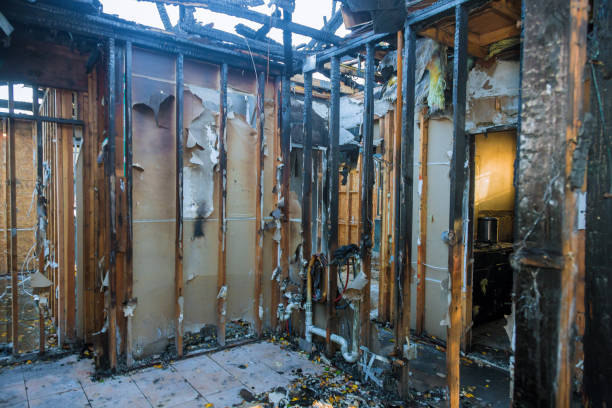 Professional Fire Damage Assessment technician working in Lake Mohegan, NY